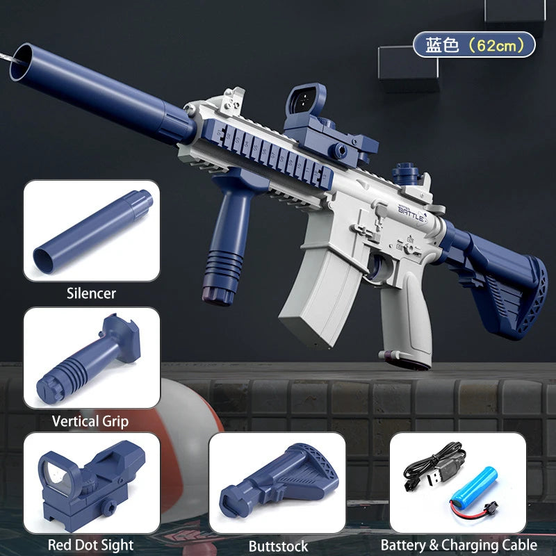 M416 Electric Water Gun Pistol - Fully Automatic Outdoor Toy for Summer Fun, Ideal Gift for Children and Adults